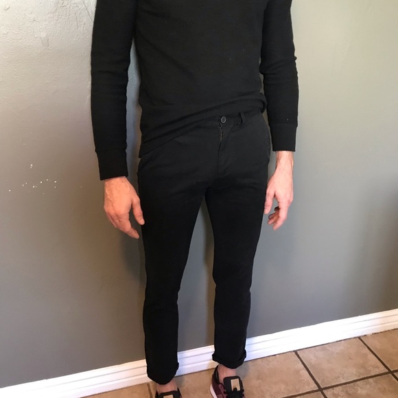 mens skinny black pants